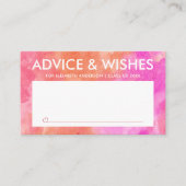 ピンクとオレンジの大学院生卒業パーティー アドバイスカード (正面)