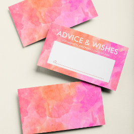 ピンクとオレンジの大学院生卒業パーティー アドバイスカード