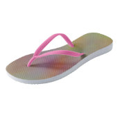 ピンクとオレンジの大理石テクスチャ ビーチサンダル (アングル)