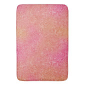 ピンクとオレンジの大理石抽象芸術 バスマット (正面縦)