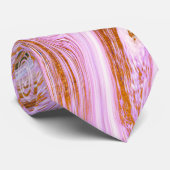ピンクとオレンジの大理石  ネクタイ (ロール)