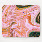 ピンクとオレンジの大理石 マウスパッド (正面)