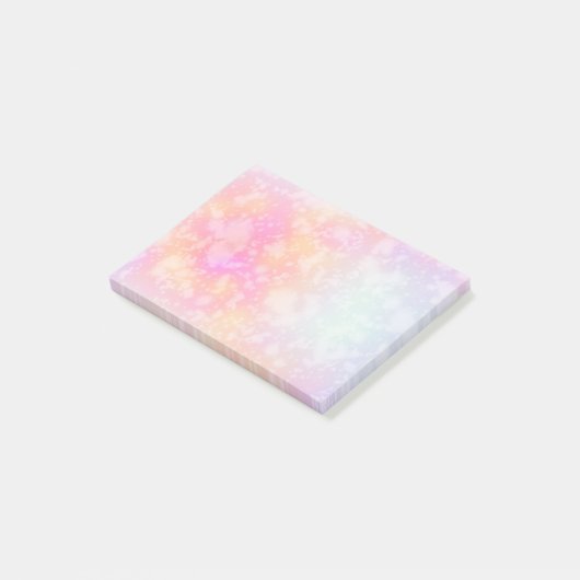 ピンクとオレンジの抽象芸術水色の背景 ポストイット (アングル)