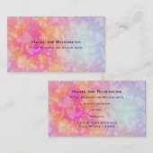 ピンクとオレンジの抽象芸術水色の背景 名刺 (正面/裏面)