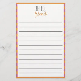 ピンクとオレンジの文房具