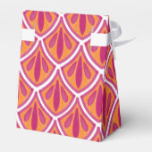 ピンクとオレンジの明カラフルるいファ結婚ン フェイバーボックス (裏面サイド)