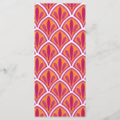 ピンクとオレンジの明カラフルるいファ結婚ン メニュー (裏面)