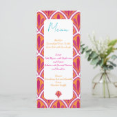 ピンクとオレンジの明カラフルるいファ結婚ン メニュー (スタンド正面)