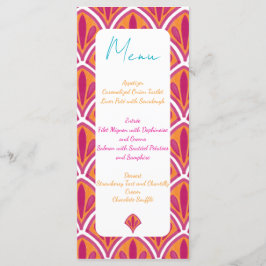 ピンクとオレンジの明カラフルるいファ結婚ン メニュー