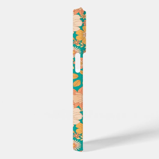 ピンクとオレンジの春の花模様 Case-Mate iPhoneケース (裏面 / 右)