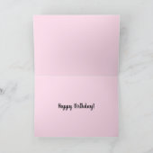 ピンクとオレンジの柄の誕生日 シーズンカード (内部)