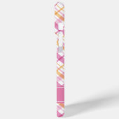 ピンクとオレンジの格子模様 Case-Mate iPhoneケース (裏面 / 左)