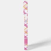 ピンクとオレンジの格子模様 Case-Mate iPhoneケース (裏面 / 左)