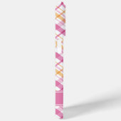 ピンクとオレンジの格子模様 Case-Mate iPhoneケース (裏面 / 右)