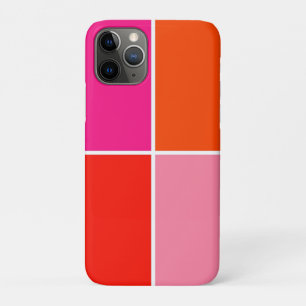 ピンクとオレンジの正方形 iPhone 11 PROケース