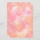 ピンクとオレンジの水のカラーカード 招待状 (正面/裏面)