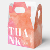 ピンクとオレンジの水の色はっきりしたありがとう結婚さん フェイバーボックス (オープン)