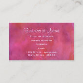 ピンクとオレンジの水彩背景 名刺 (裏面)