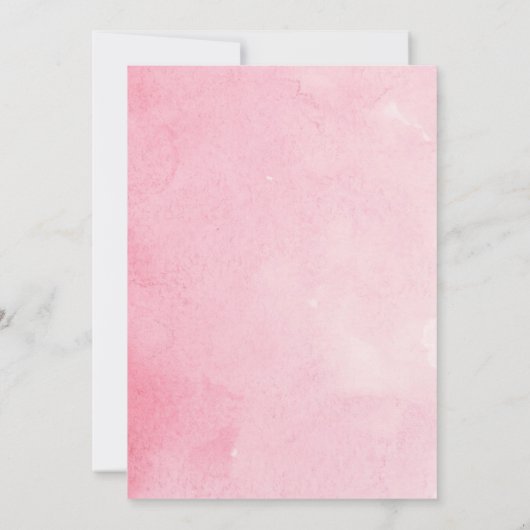 ピンクとオレンジの水色バラサマー結婚ズ 招待状 (裏面)