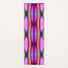 ピンクとオレンジの波のパターン ヨガマット