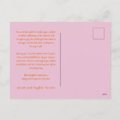 ピンクとオレンジの波形が新年を迎える シーズンポストカード (裏面)