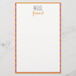 ピンクとオレンジの無文房具