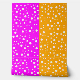 ピンクとオレンジの色と水玉模様- よくはしゃぐ 壁紙