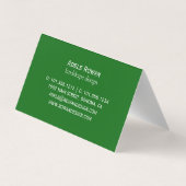 ピンクとオレンジの花の水色絵を描の 名刺 (裏面)