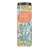 ピンクとオレンジの花、グラフィックヴィンテージアート タンブラー (裏面)