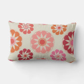 ピンクとオレンジの花MOJO枕 クッション (裏面)