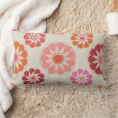ピンクとオレンジの花MOJO枕 クッション (ブランケット)