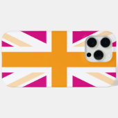 ピンクとオレンジの英国国旗 Case-Mate iPhoneケース (裏面 (横))