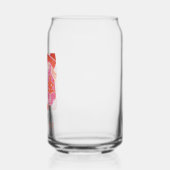 ピンクとオレンジの西カウボーイブーツパーソナライズされた ガラス缶 (左)