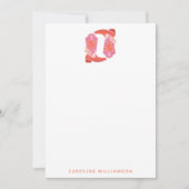 ピンクとオレンジの西カウボーイブーツパーソナライズされた ノートカード (正面)