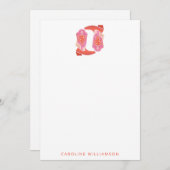 ピンクとオレンジの西カウボーイブーツパーソナライズされた ノートカード (正面/裏面)