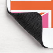 ピンクとオレンジの連合国旗 マウスパッド (コーナー)