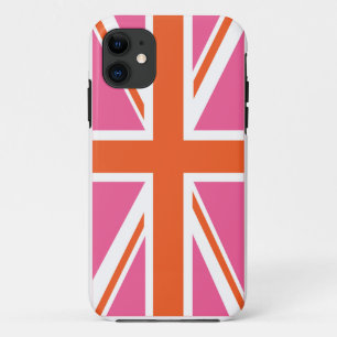 ピンクとオレンジの連合国旗 iPhone 11 ケース