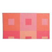 ピンクとオレンジの長方形 枕カバー (裏面-右)