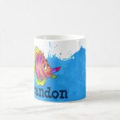 ピンクとオレンジの魚 コーヒーマグカップ (中央)