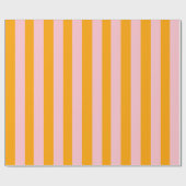 ピンクとオレンジを誓う前にストライプの動く ラッピングペーパー (フラット)