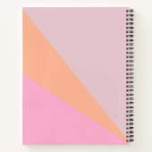 ピンクとオレンジガーリーのジオメトパーソナライズされたリ ノートブック (裏面)