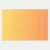 ピンクとオレンジグラデーション色 ラッピングペーパーシート (正面3)