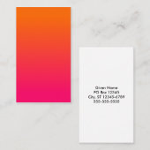 ピンクとオレンジグラデーション色 名刺 (正面/裏面)