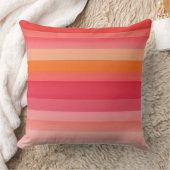 ピンクとオレンジストライプ色 クッション (ブランケット)