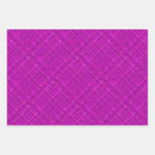 ピンクとオレンジストライプ色、水玉模様 ラッピングペーパーシート (正面3)