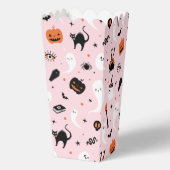 ピンクとオレンジハロウィーン誕生日ポップコーン フェイバーボックス (裏面)