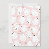 ピンクとオレンジレッツゴーグルハロウィーン誕生日 招待状 (裏面)