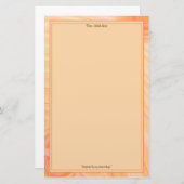 ピンクとオレンジ縁どの線 便箋 (正面/裏面)