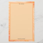 ピンクとオレンジ縁どの線 便箋 (正面)