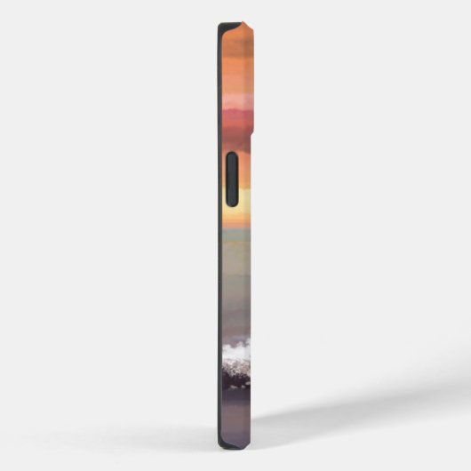 ピンクとオレンジ色の空を持つ海岸灯台 Case-Mate iPhoneケース (裏面 / 右)